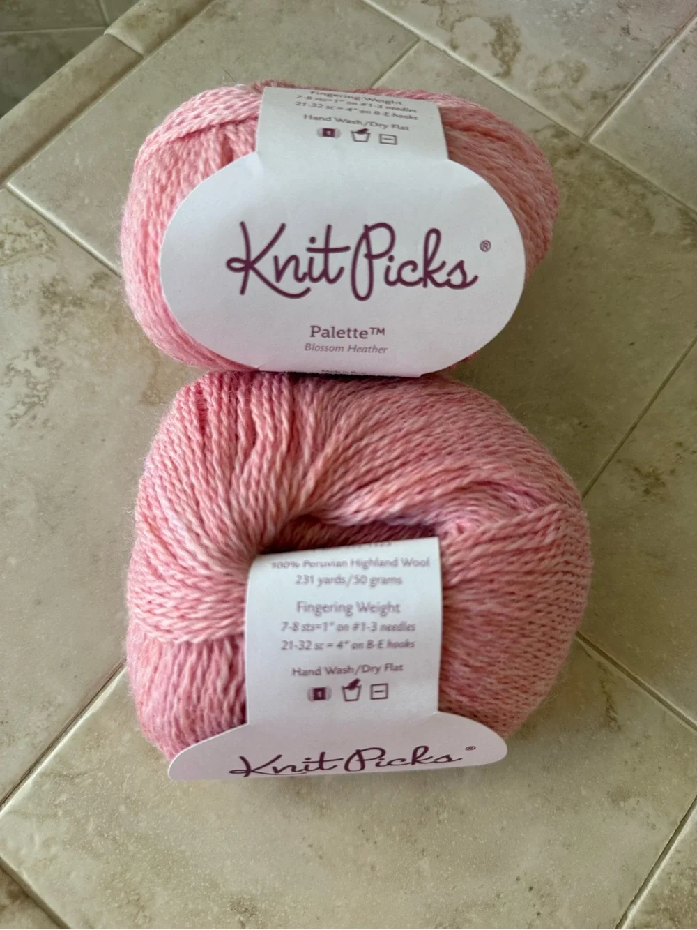 Knit Picks Palette Blossom Heather Pink Fingering Weight Wool Yarn
